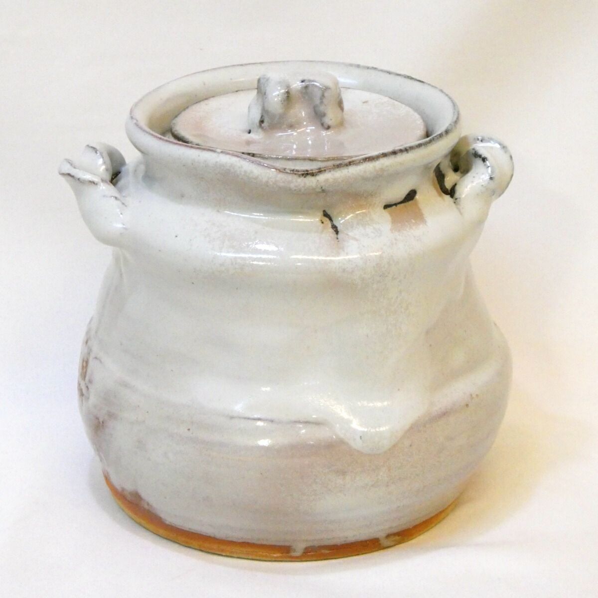 萩焼 獅子の置物 小久保凌雲作 萩焼獅子