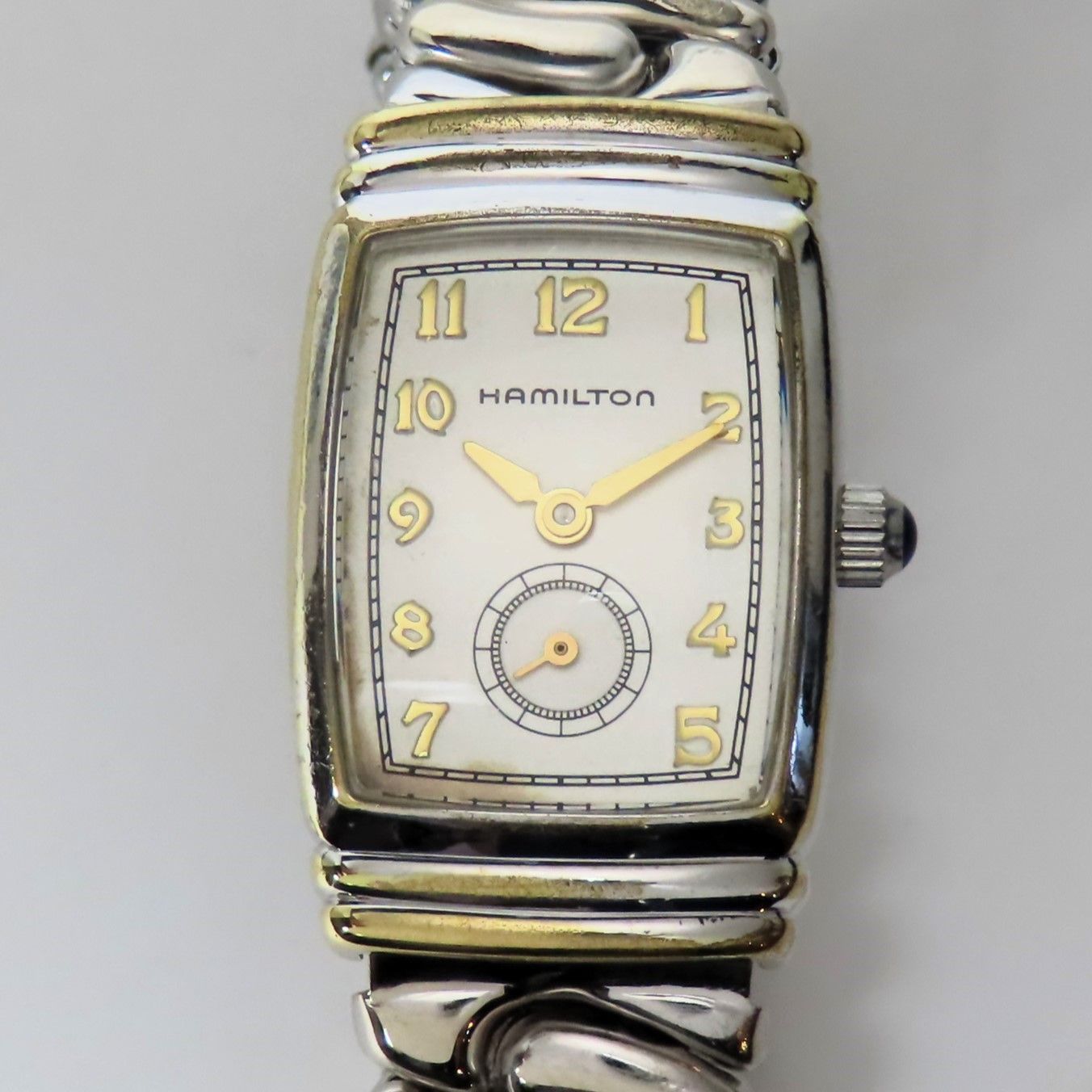 稼働品 HAMILTON ハミルトン トノー型 クオーツ 腕時計 レディース