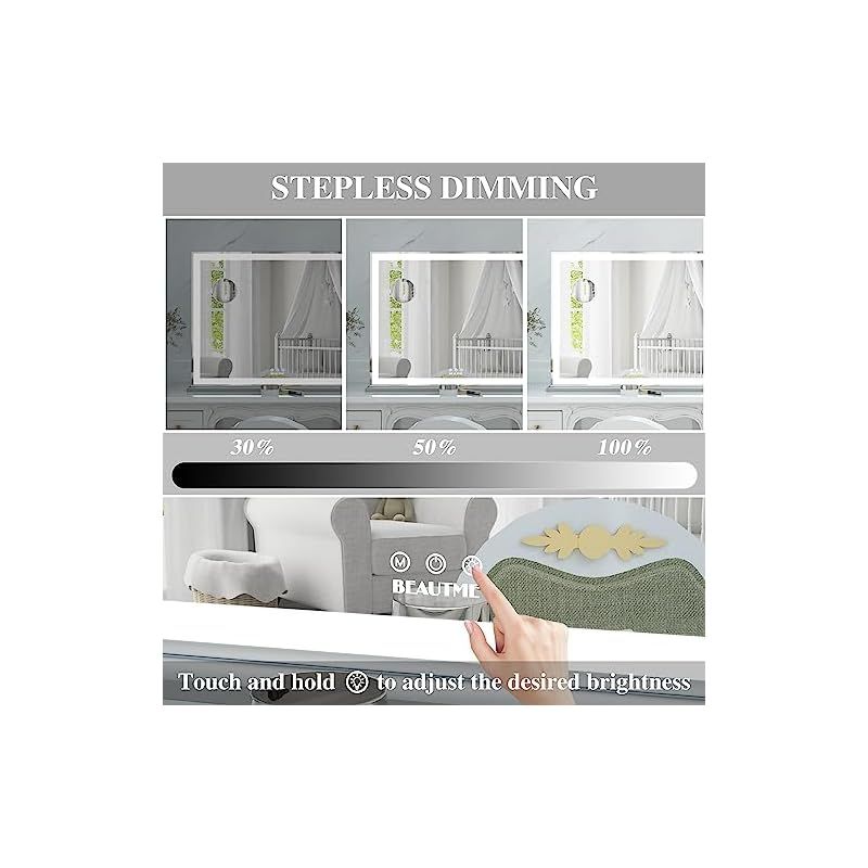 ANYHI 女優ミラー ハリウッドミラー ミラー(56.2x72cm,シルバー) Amazon.co.jp: ANYHI 女優ミラー 卓上 人気 ハリウッドミラー ライト