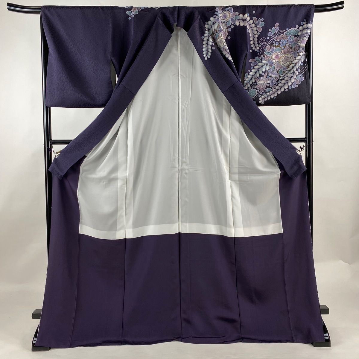 豪華絢爛綺麗美品身丈163cm裄丈67cm薄紫⭐️ボカシ刺繍⭐️正絹訪問着袷広衿 豪華絢爛綺麗美品身丈163cm裄丈67cm薄紫⭐️ボカシ刺繍⭐️正絹
