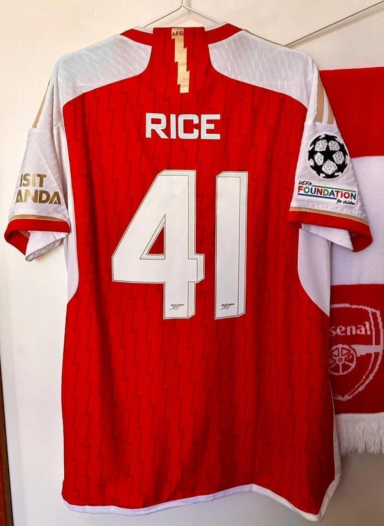 24⁄25 アーセナル 41番 デクラン・ライス 半袖 ユニフォーム