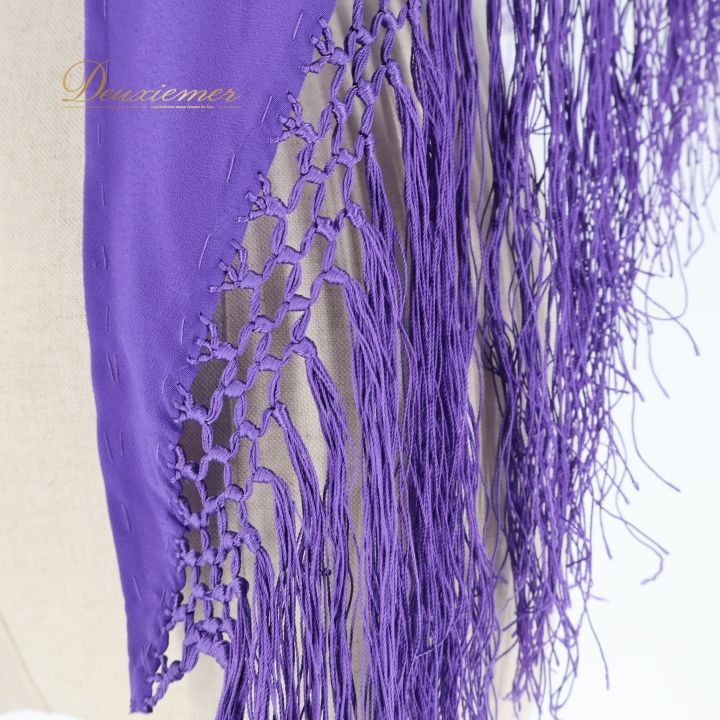 フラメンコ 衣装 2点 シージョ ピキージョ ガルガンティージャ 紫 赤