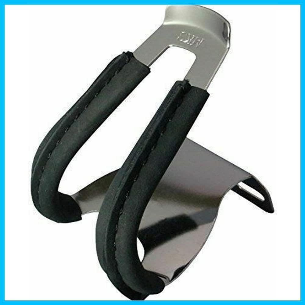 【在庫セール】w/leather CLIP ハーフクリップ HALF 革付き トウクリップ 自転車 ブラック MKS三ヶ島製作所