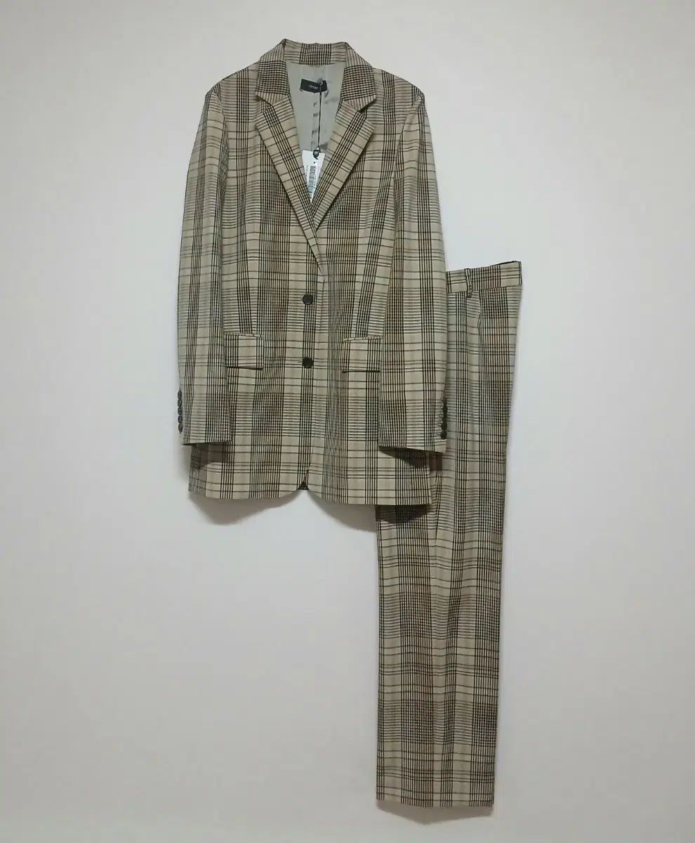 JOSEPH チェック シングル オーバ ジャケット パンツ セットアップ