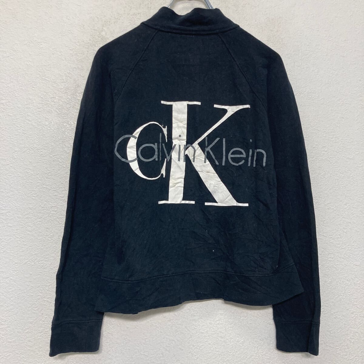 Calvin Klein プリント スウェット トレーナー S ブラック カルバンクライン 古着卸 アメリカ仕入 a609-6716