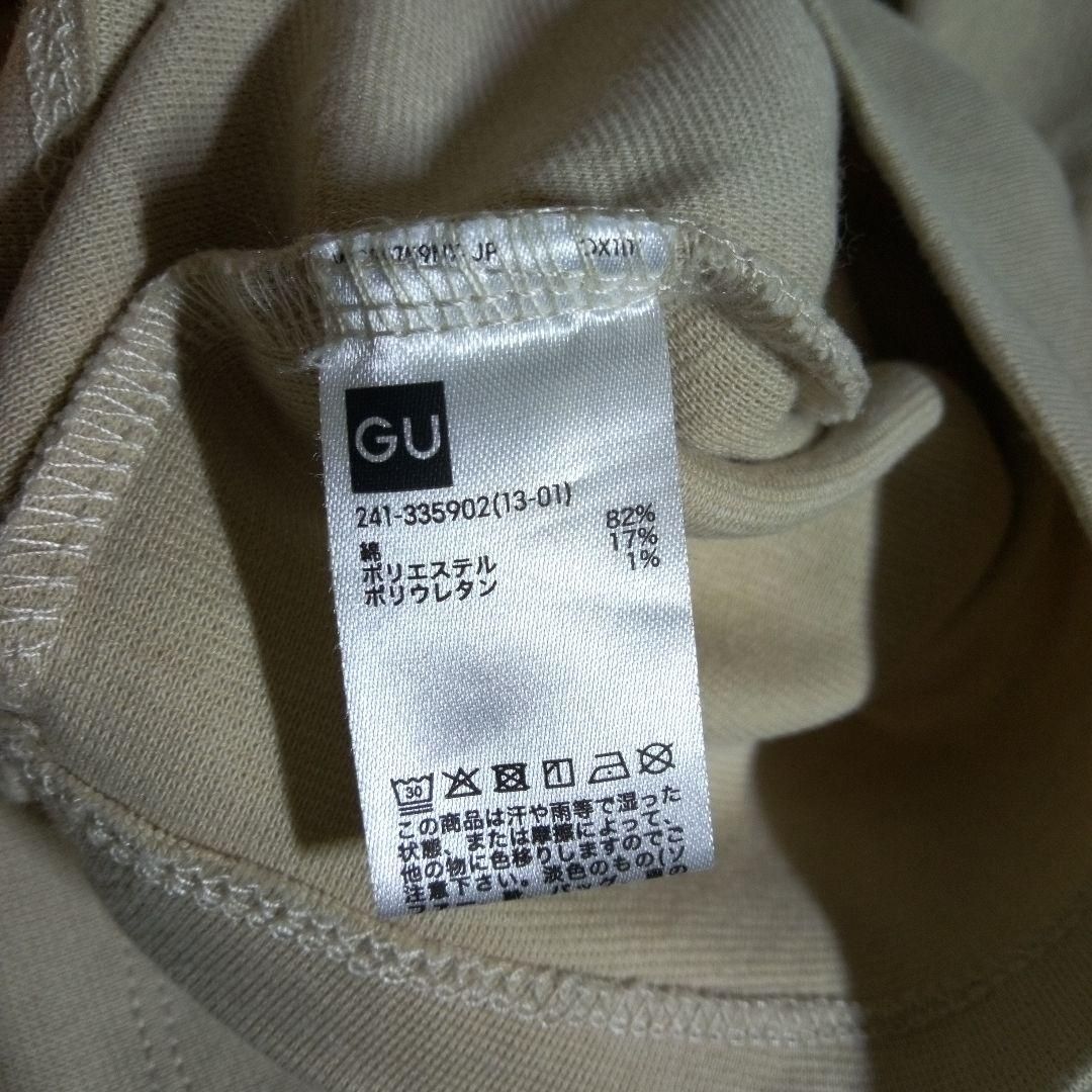 GU 【M】レディース トップス カットソー 長袖 綿混 無地