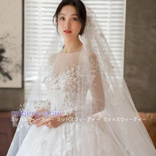 ウエディングドレス ロングドレス 二次会 花嫁 プリンセスラインドレス トレーン パーティドレス 結婚式 ウェディグドレス 前撮り 披露宴