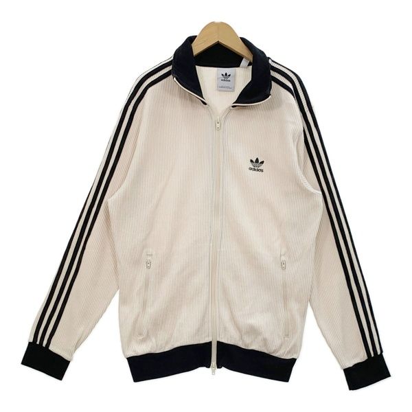 adidas originals HR3307 トラックジャケット ジャージ コットン 袖ライン レディース Lサイズ ホワイト系 アディダス トップス DL15089