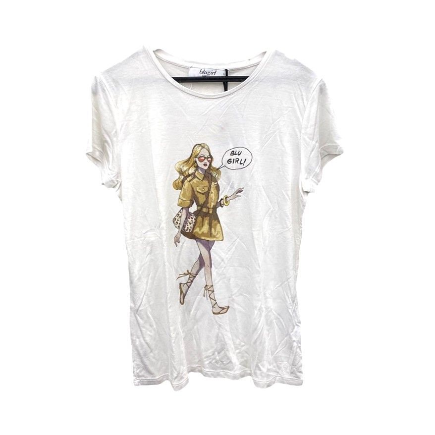 ☆EM858 BLUGIRL ブルーガール Tシャツ ホワイト サイズ40(M