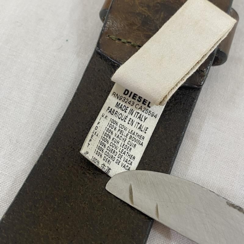 DIESEL ディーゼル ベルト・バックル LEATHER BELT DIESELロゴ