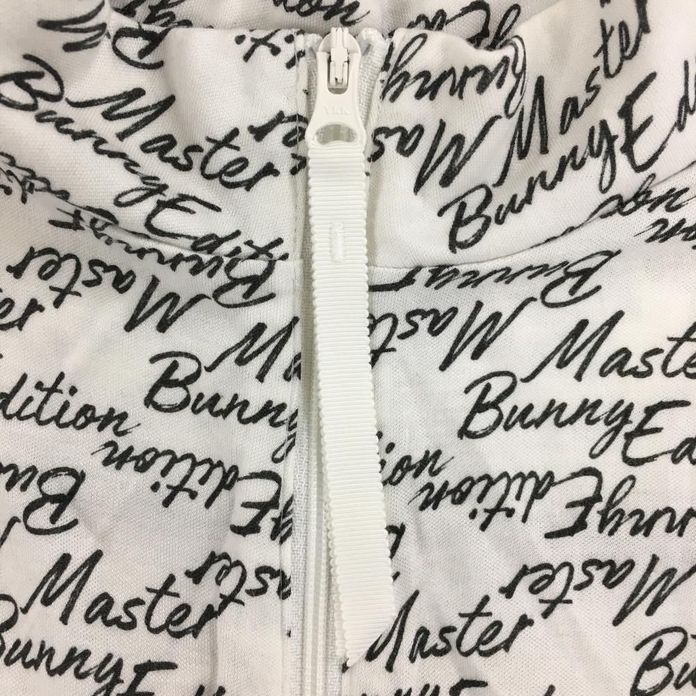 超美品】マスターバニー ノースリーブワンピース 白×黒 ロゴ総柄