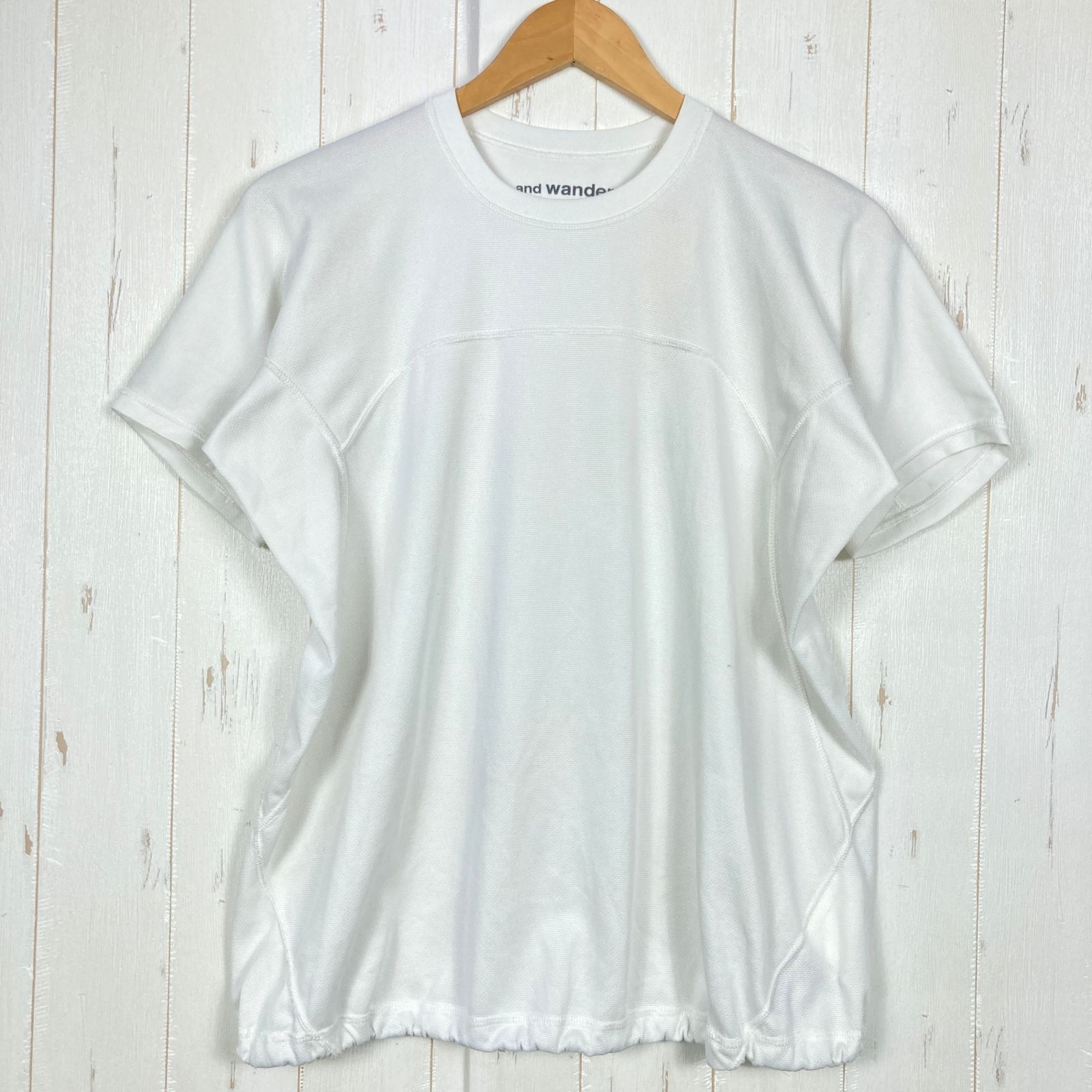 Women s S アイボリー系 And Wander アンドワンダー パワー ドライ ジャージー ショート スリーブ Tシャツ Power Dry Jersey Short Sleeve T Shirt オフホワイト ポリエステル ウ