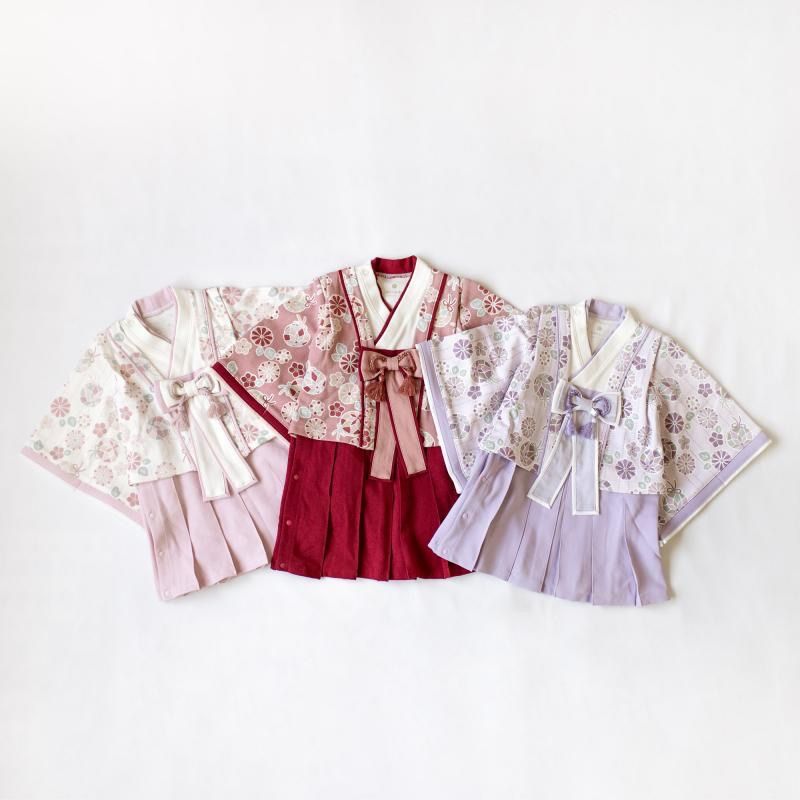 み mocmof 十二単袴ドレス ベビー服 ベビー着物 子供服 和服 初節句 雛祭り ひな祭り100日祝い お食い初め 七五三 衣装 誕生日 ベビー服 赤ちゃん ギフト 出産祝い 贈り物 プレゼント バースデイ 袴ベビー