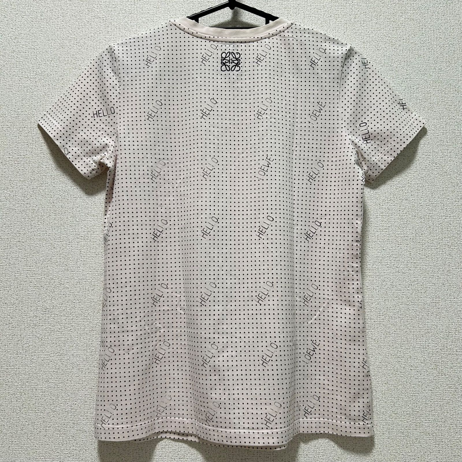 極美品 LOEWE ロエベ 半袖 Tシャツ サイズM S6189251CR ピンク ホワイト系 白 クールネック ロゴ 電話 HELLO レディース  メンズ ユニセックス - メルカリ