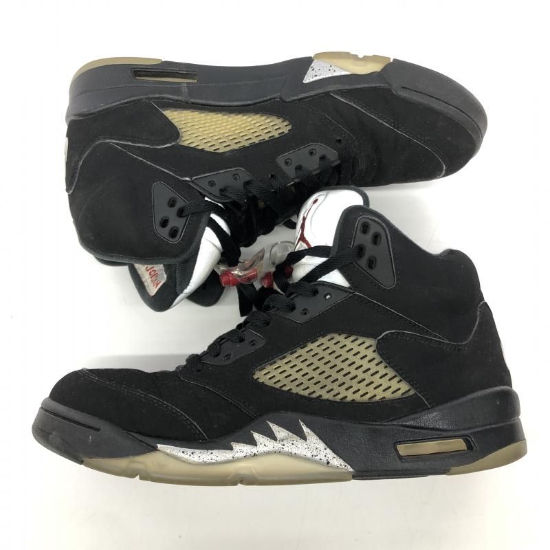 中古】Nike Air Jordan 5 Retro OG Black/Fire Red/Metallic Silver 