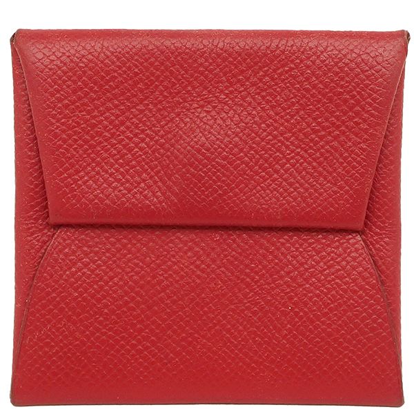 エルメス HERMES コインケース バスティア ヴォーエプソン ルージュカザック シルバー金具 赤 T刻印