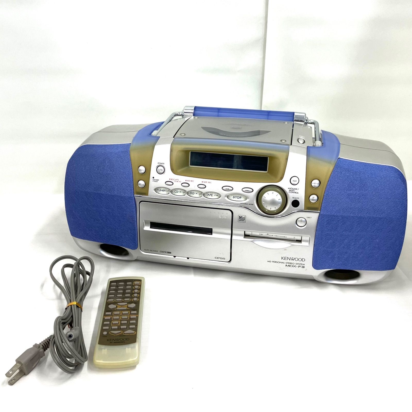 09815 KENWOOD MDX-F3 ケンウッド CD | MD ラジカセ カセット