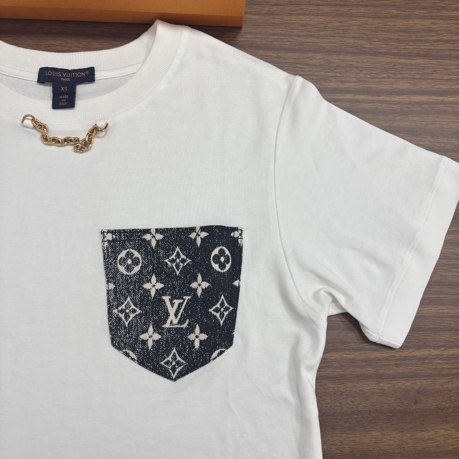 ★LOUIS VUITTON★半袖トップスXS★ ホワイトレザージッパー ☆ LOUIS VUITTON(ルイヴィトン) サイズ:XS 23AW モノグラム