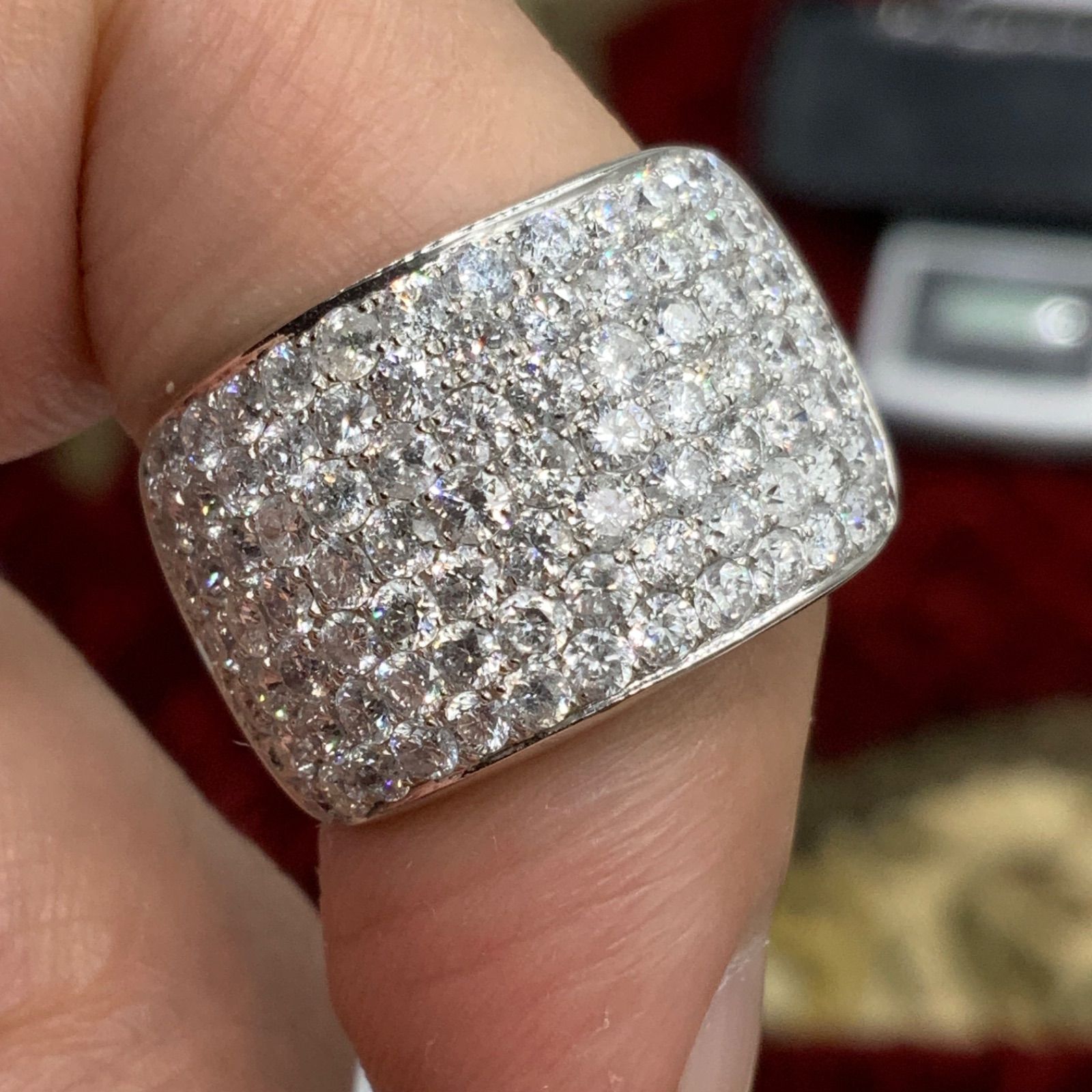 Pt900 パヴェダイヤ リング 3ct 11.6g 約11.5号 鑑別書付 - メルカリ
