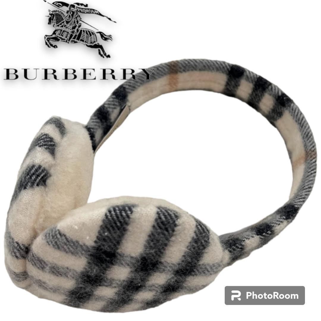 美品☆バーバリー イヤーマフ Burberry 耳当て ノバチェック - イヤ