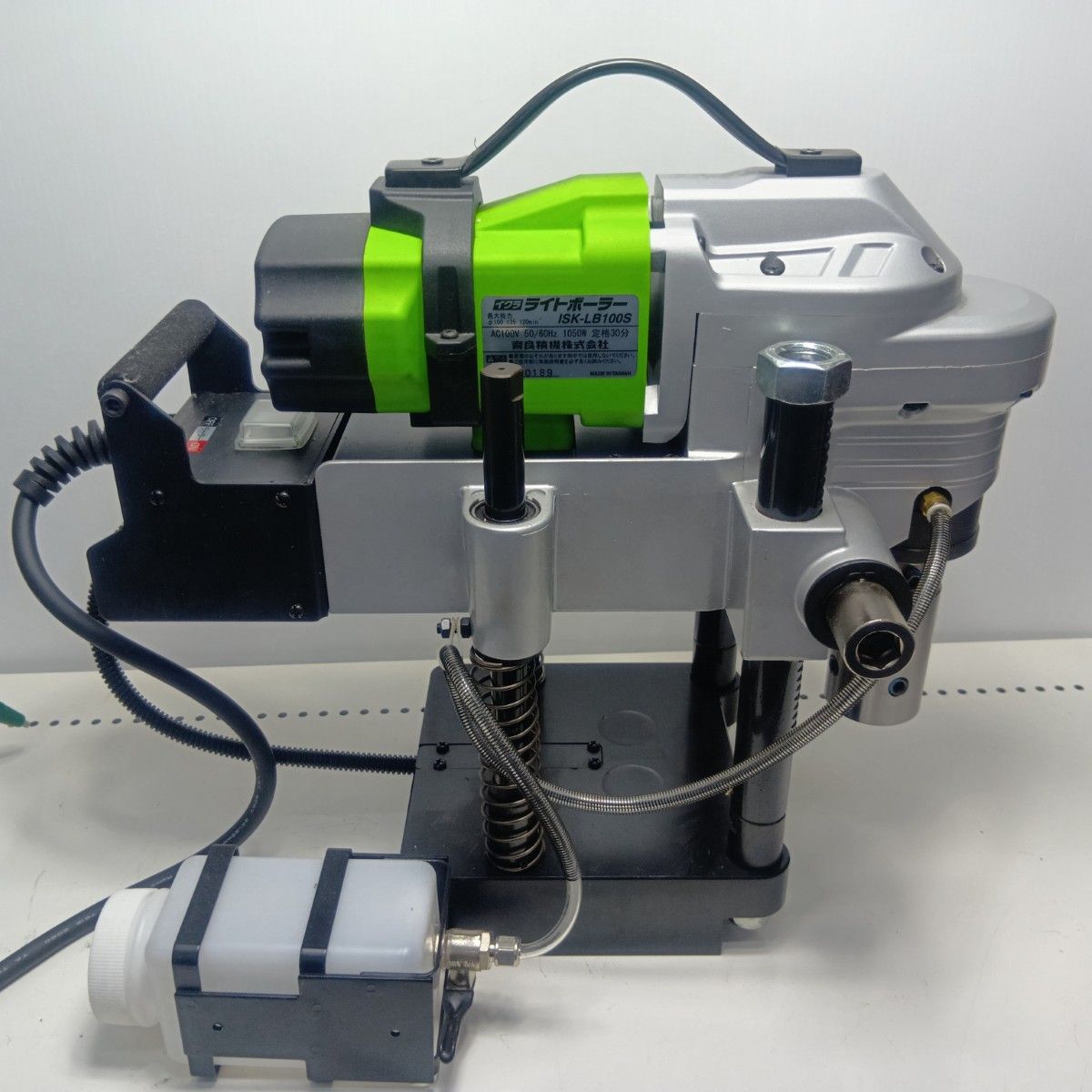 ЗЗIKURA SEIKI CO. LTD. 育良精機 磁器ボール盤 取説 ケース付き コード式 100v 17189 使用感有 ISK-LB100S ブラック×グリーン