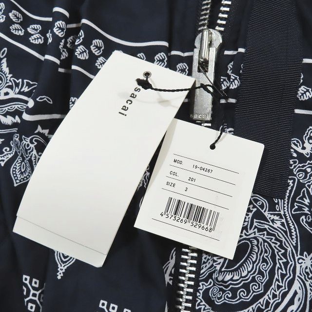 19ss サカイ sacai Bandana Print Bomber Jacket バンダナ プリント
