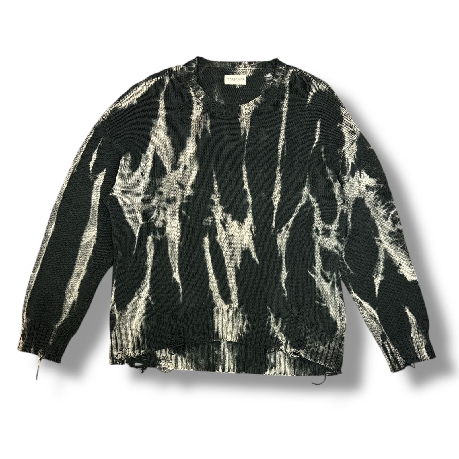 FORSOMEONE TIEDIE DAMAGED KNIT タイダイ ダメージ ニット セーター 