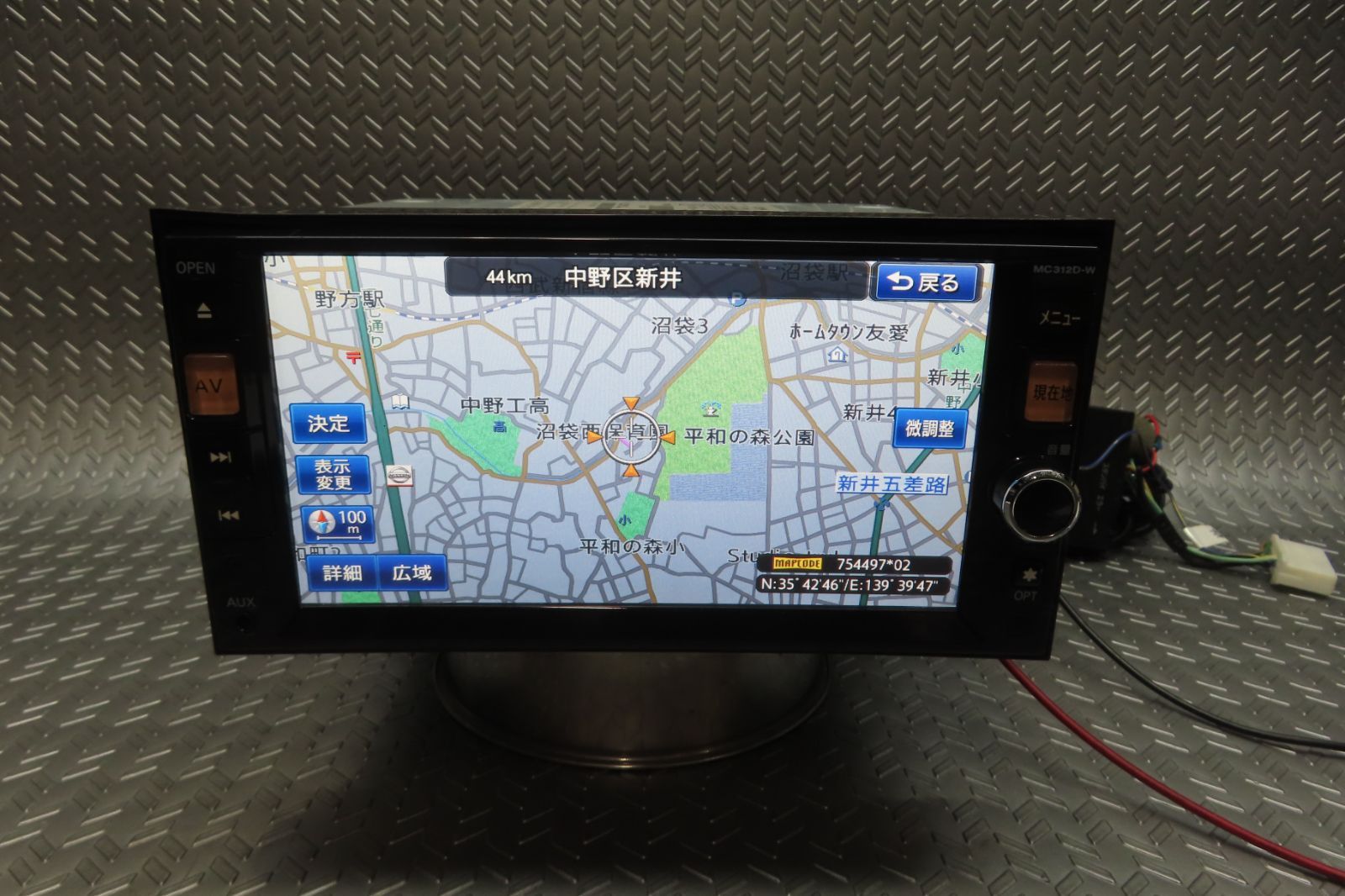タッチパネル正常/完動品保証付Ｗ5883/日産純正　SDナビ　MC312D-W　TV地デジフルセグ内蔵　Bluetooth内蔵　TV視聴OK　ETC付