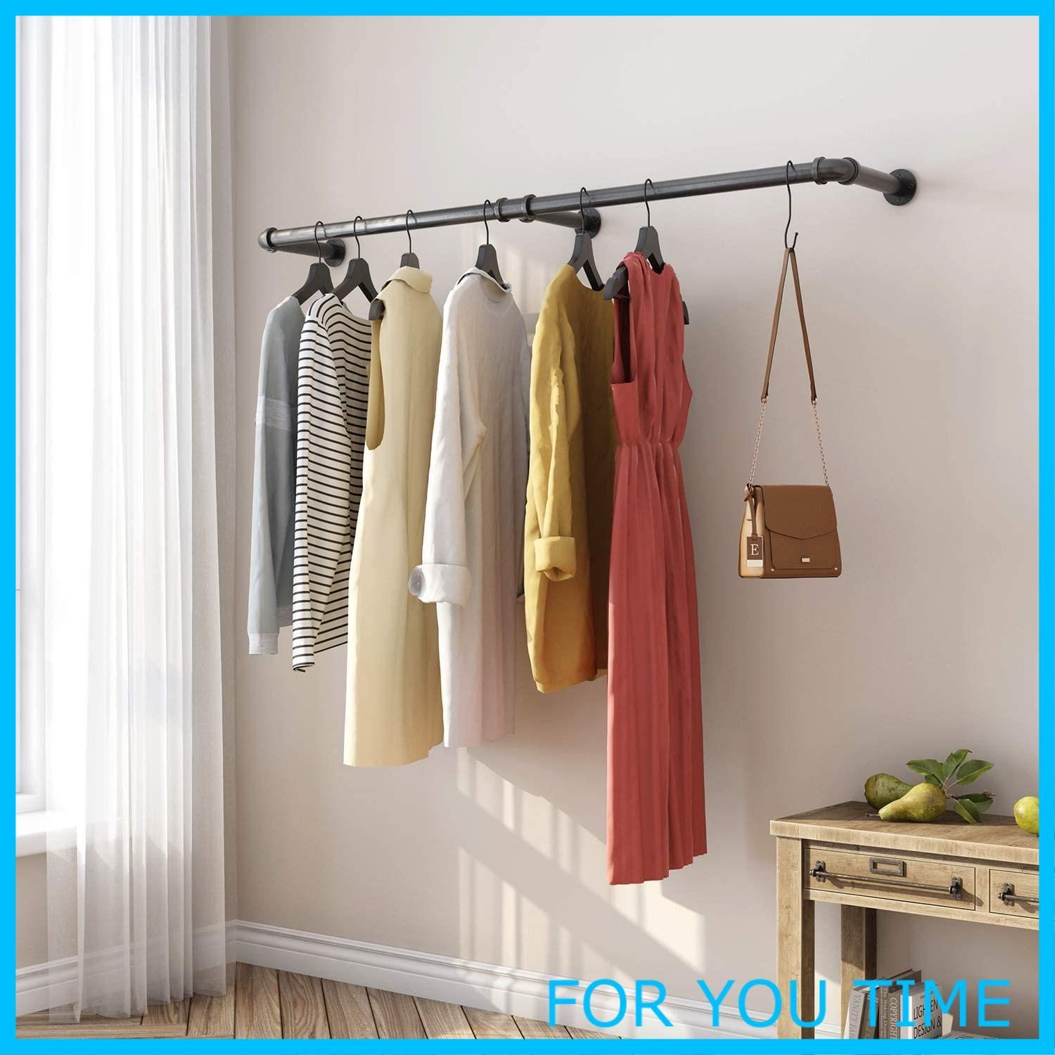 ハンガーラック トリプル 棚付き 突っ張り 伸縮 ホワイト 1836 新品