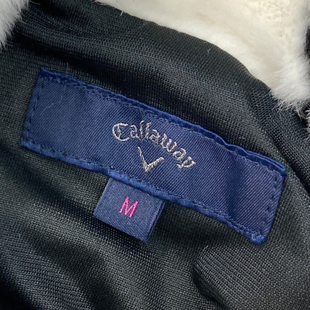 サイズ：M CALLAWAY キャロウェイ  フード付 ボアフリース ジップベスト 花 総柄 ホワイト系 [240101426856] ゴルフウェア レディース ストスト サイズ：M CALLAWAY キャロウェイ フード付 ボアフリース ジップ