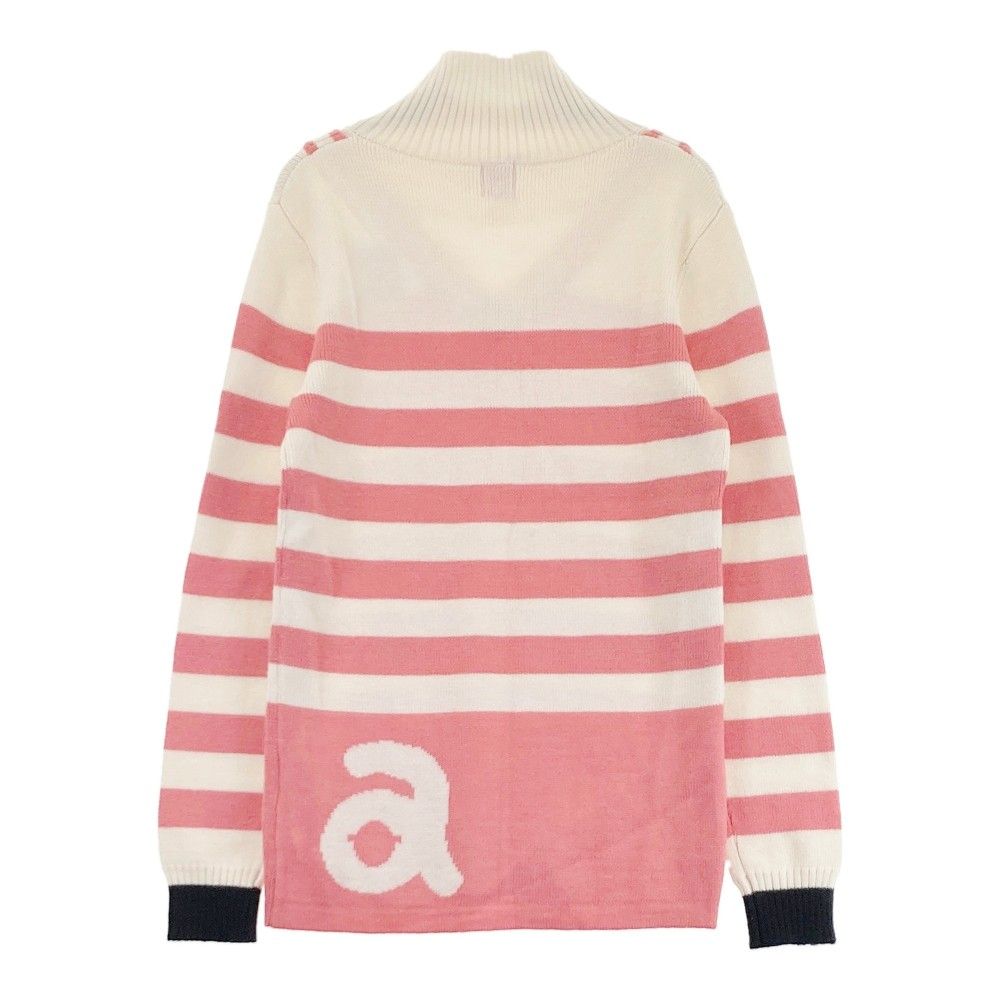 アルチビオARCHIVIO ハイネックセーター ホワイト/ピンク