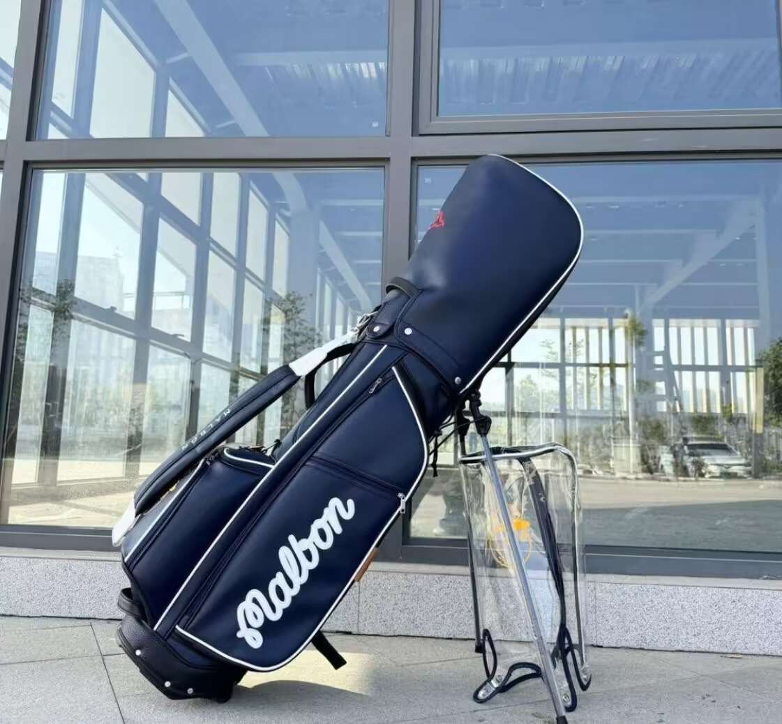 マルボンゴルフ malbon キャディバック スタンド式 ブルー マルボン