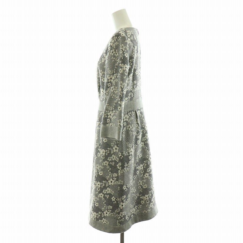 オースチン リード Austin Reed ワンピース ひざ丈 花柄 七分袖 40