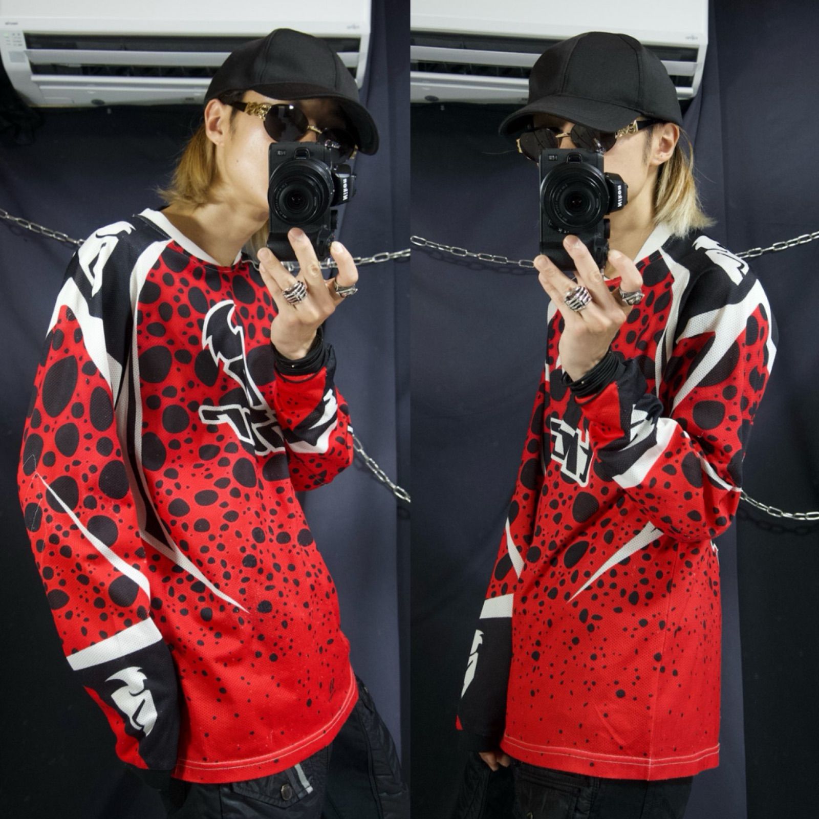 THOR Motor Cycle Dot Full Graphics L/S Game Shirts モーター