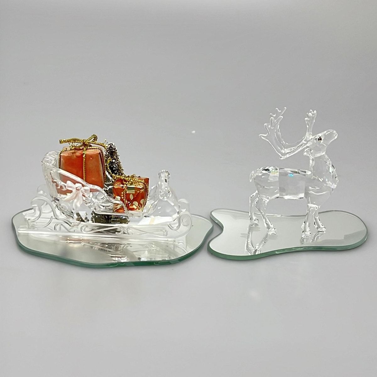 SWAROVSKI スワロフスキー 小物 - クリア 置物|クリスマス|トナカイ|ソリ