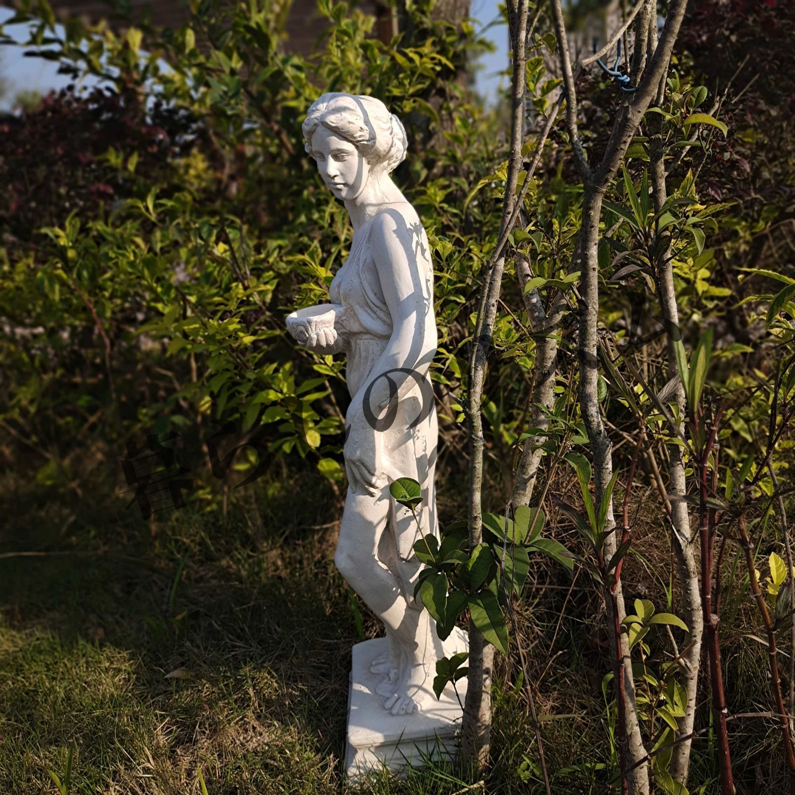 オブジェ ヴィンテージ ヨーロッパ アメリカンスタイル モザイク ガーデン エンジェル像 オーナメントベース付き アウトドアスカルプチャー 結婚式 写真撮影バックドロップ パティオ装飾 結婚式装飾 エレガントデザイン 細かい工芸 教会 YUZUMIYA_COM