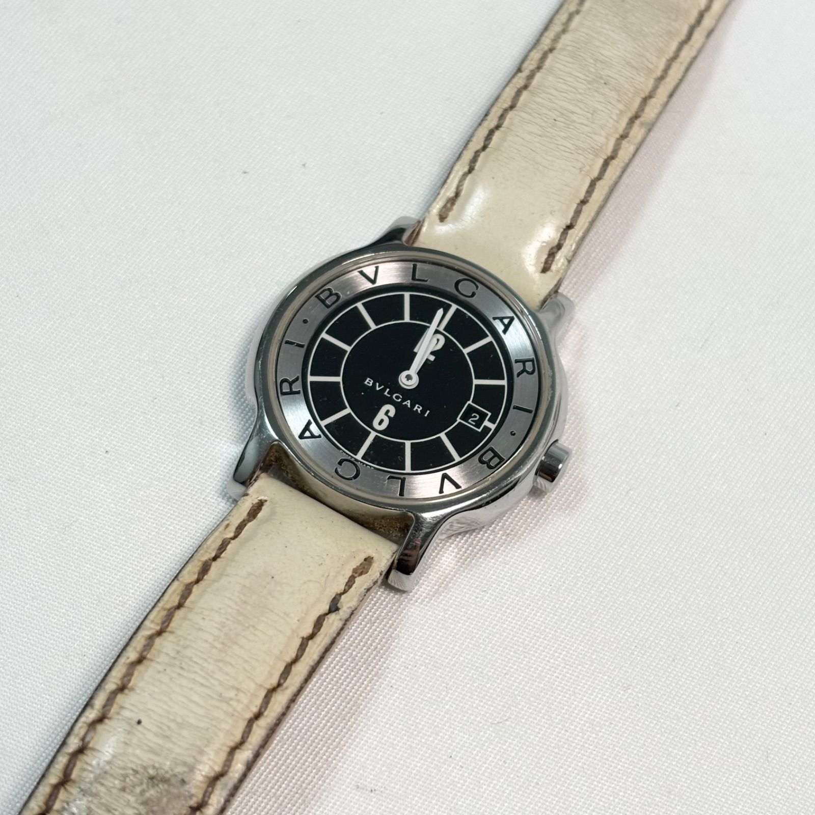 【ジャンク品】ブルガリ ソロテンポ ST29S デイト クォーツ BVLGARI 送料無料】BVLGARI/ブルガリ/ST29S/ソロテンポ/デイト/ブラック
