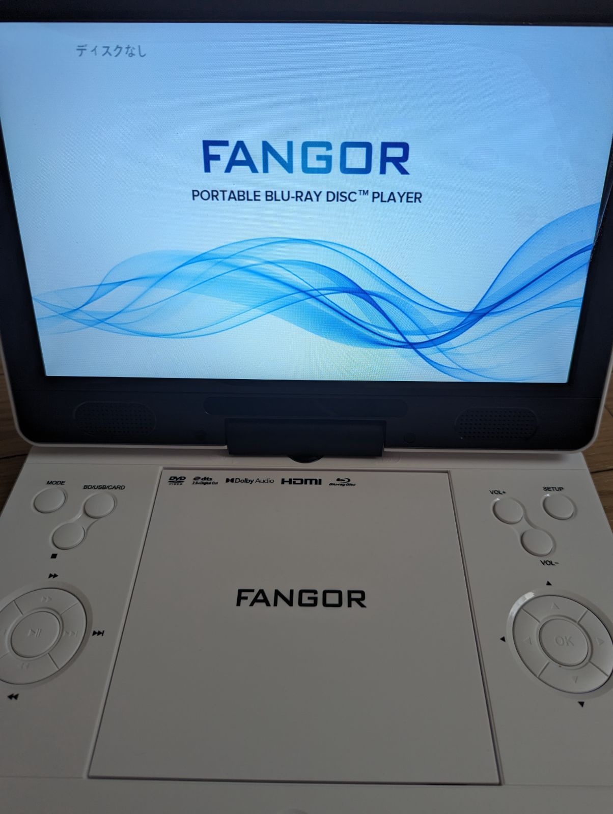 FANGOR ポータブルブルーレイプレーヤー 12型 HDMI出力対応 高精細11.4