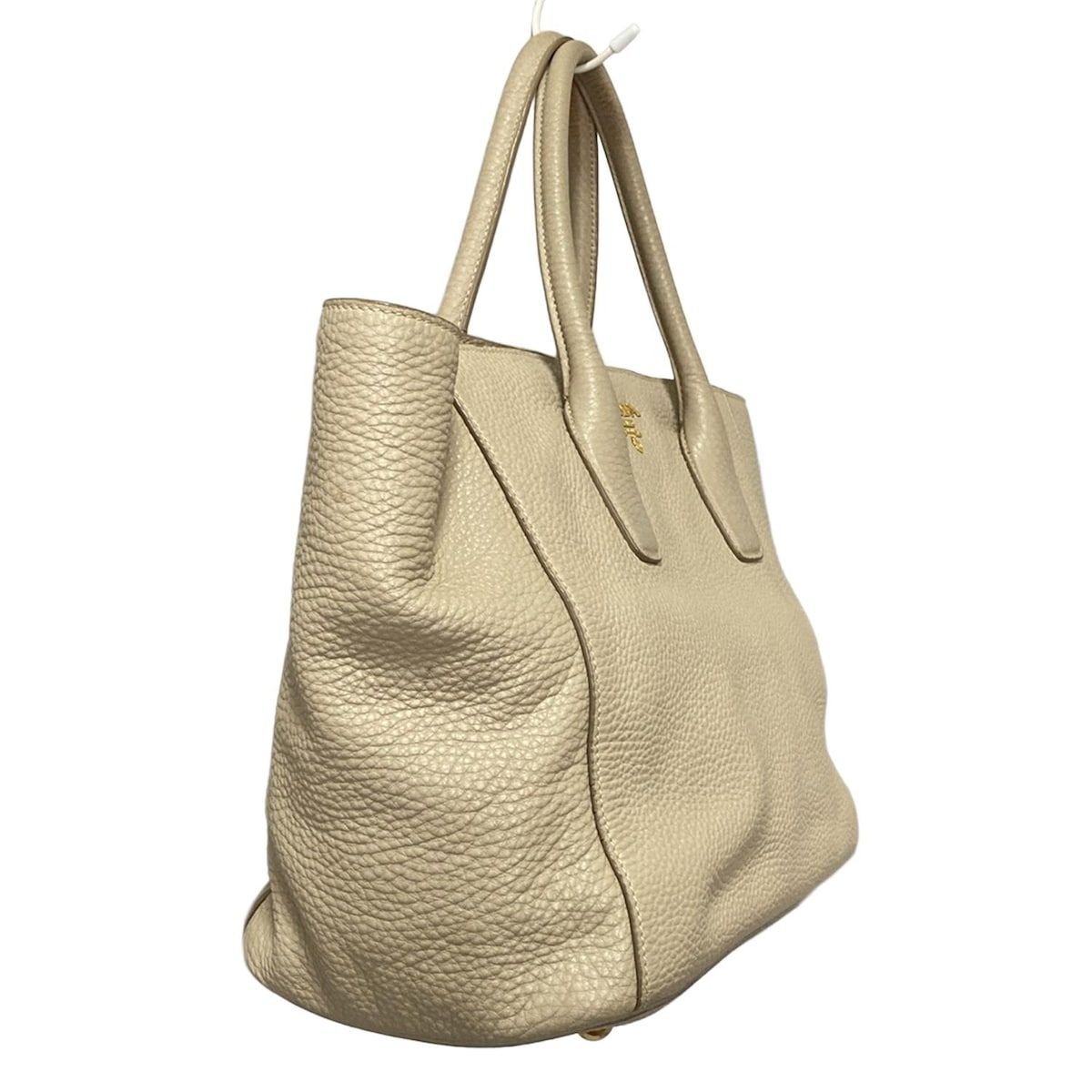 PRADA プラダ トートバッグ - BN2694 ベージュ 革タグ レザー