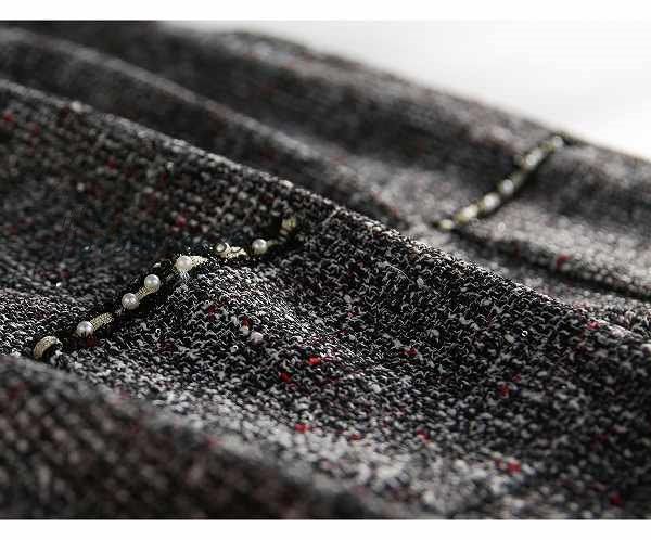 丸首ジャンバースカート ツイード ジャンスカ 大人スタイル ひざ上丈 ＳからＸＬ送料無料 通勤通学20代30代40代50代60代 pai5a666689 WWW_MORNINGWALKER_COM