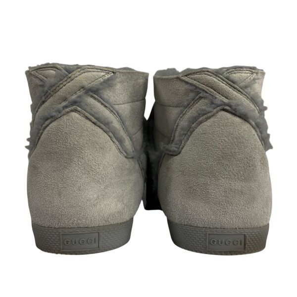 ○ グッチ GUCCI ムートン ハイカットスニーカー シェリーライン ボア