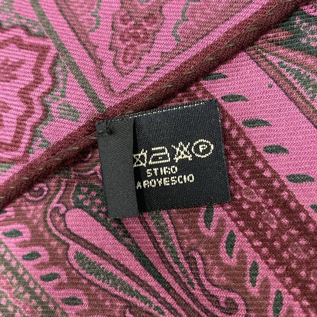 美品 ★ETRO★ ストール ペイズリー柄 ウール シルク ブラック 美品】 エトロ ETRO スカーフ ストール ウール シルク