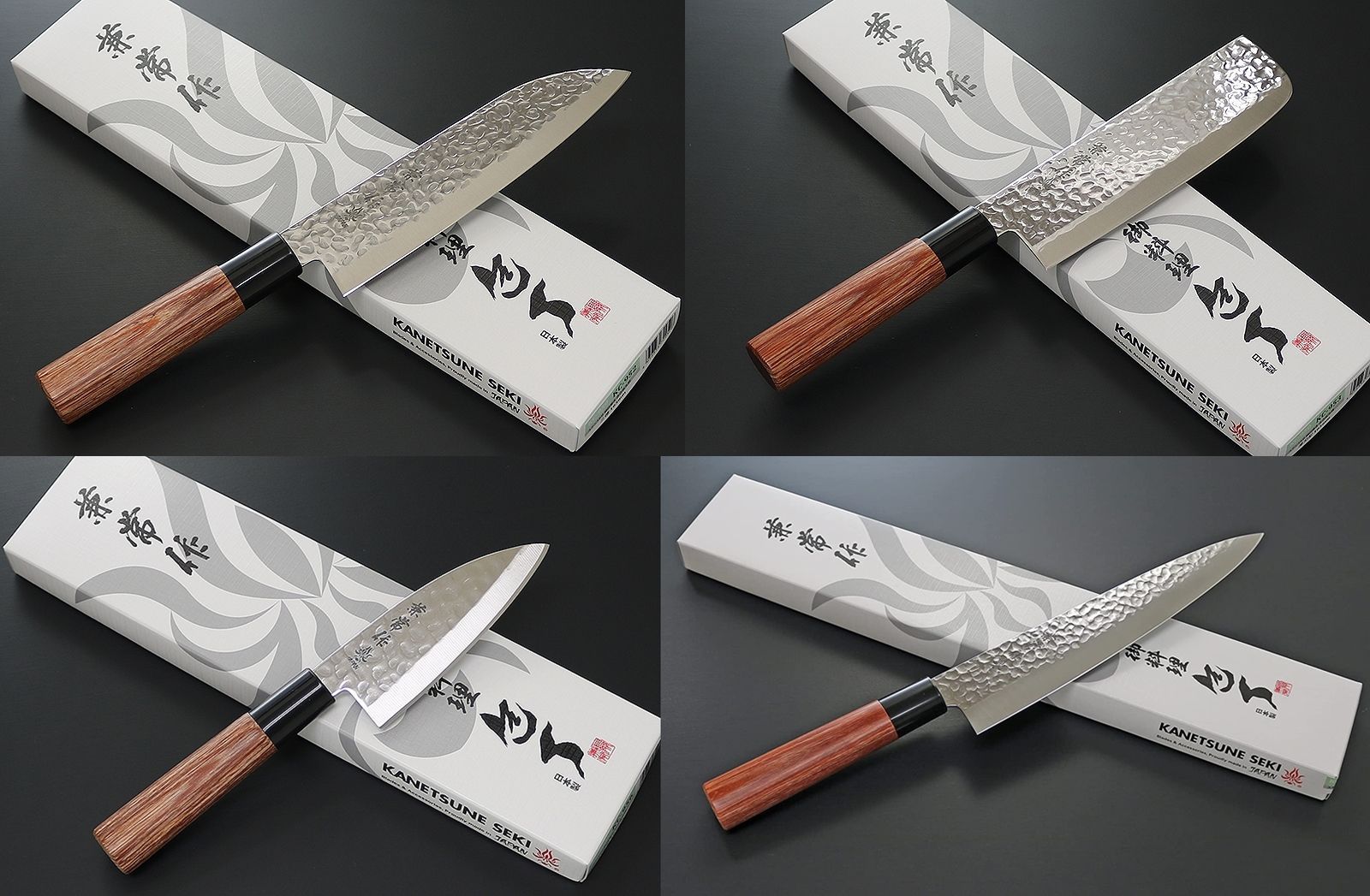 包丁 日本製 KC-952 三徳 KC-953 薄刃型 KC-956 小出刃 KC-957 牛刀セット 兼常作 ステン1K6 槌目磨き