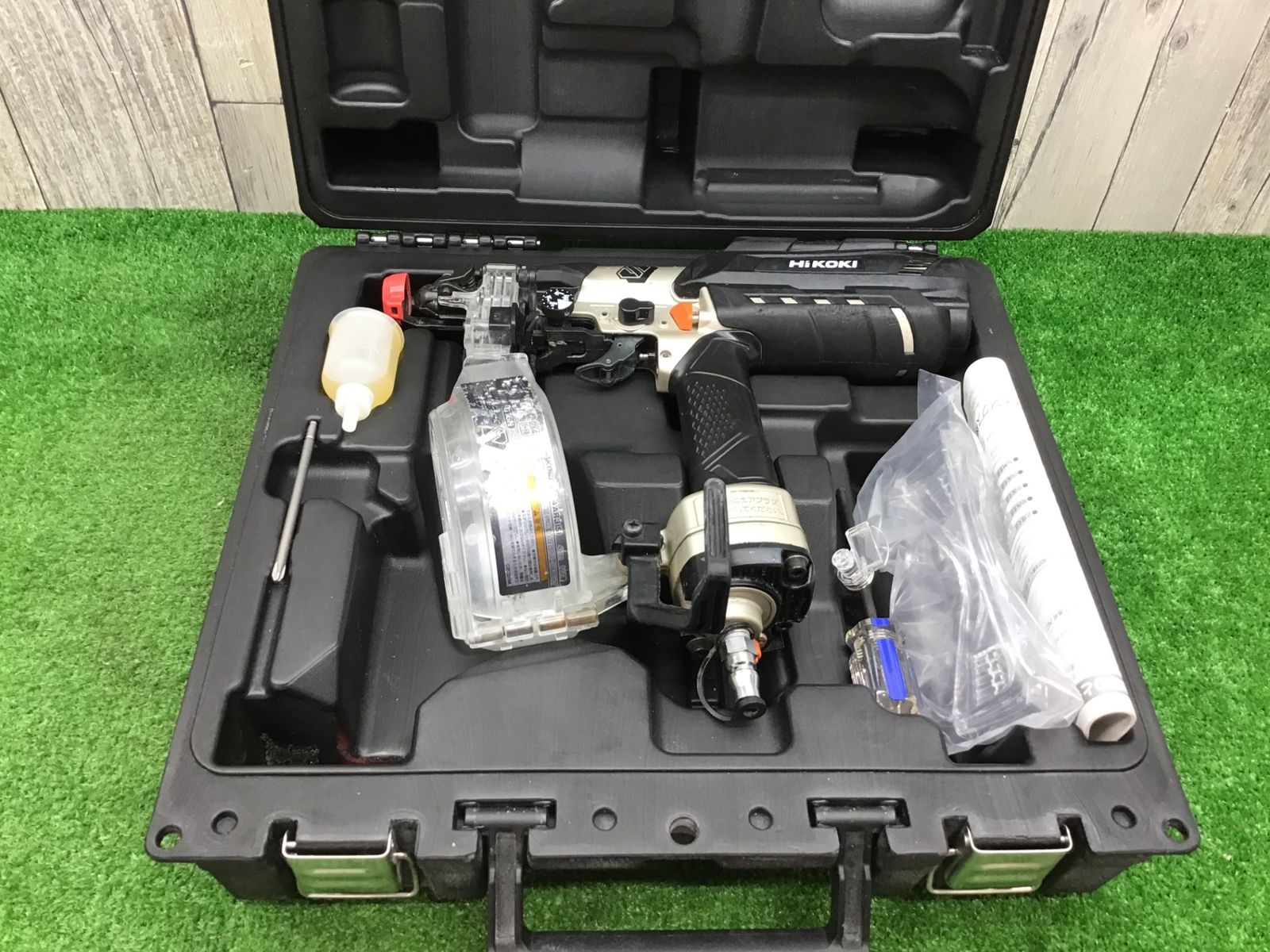 送料無料 動作品 □ハイコーキ HIKOKI 旧 日立工機 常圧エアネジ打ち機 WF4AR3 S □アクトツール富山店□C