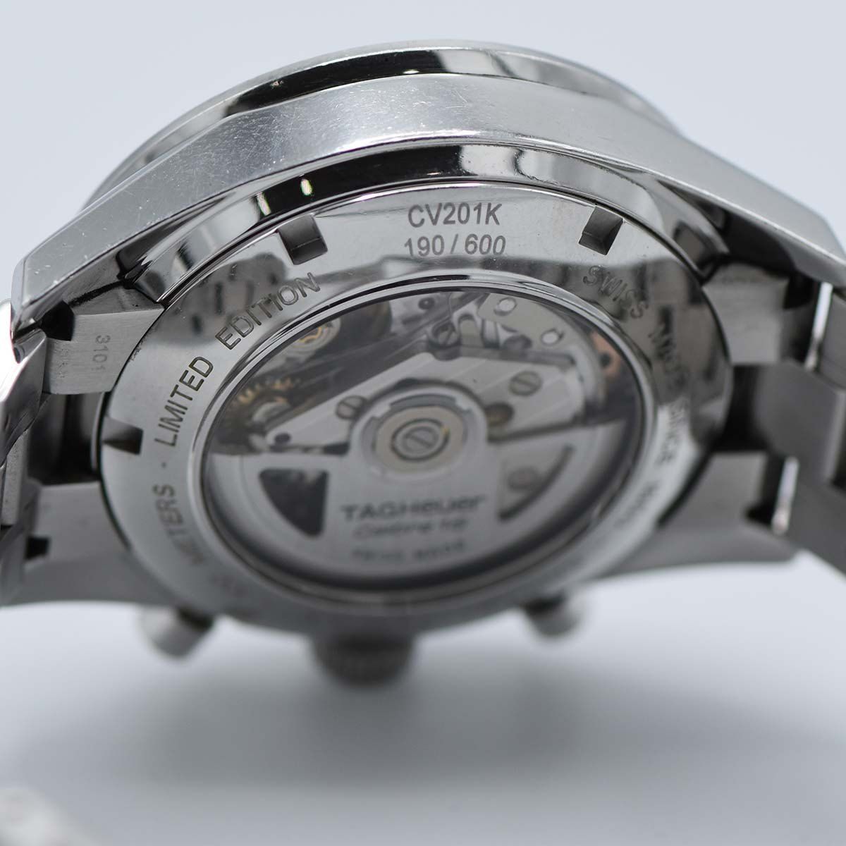 腕時計 稼働 TAG HEUER タグホイヤー CV201K BA0794 ブラックパール 