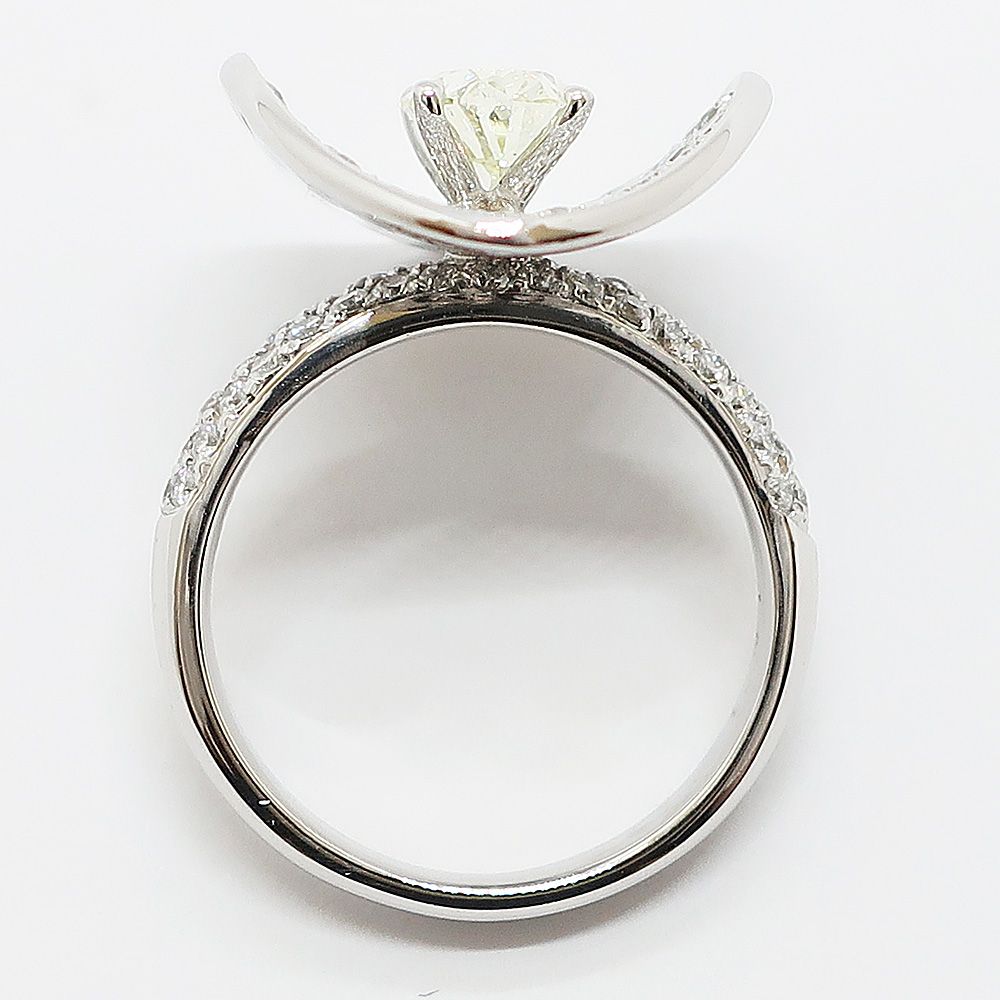 天白】Pt900 ダイヤ1.036ct 1.41ct リング #11.5 約10.4g