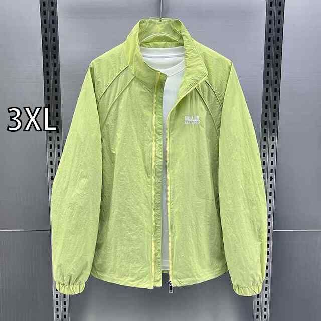 [3XL]メンズ  服  シンプル ファッション オシャレ 大人 かっこいい 大きいサイズ ストリート 紳士服 夏 薄手 コート ゆったり カジュアル トップス スタンドカラー 長袖 アウトドア 日焼け防