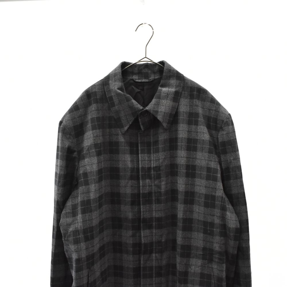 BALENCIAGA (バレンシアガ) 19AW チェック柄ショップコート グレー