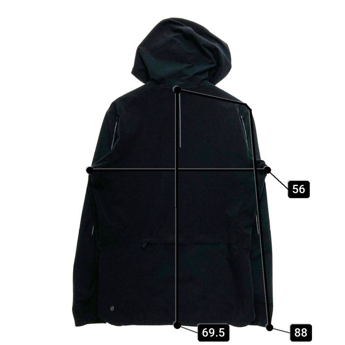 ☆lululemon ルルレモン ナイロンジップパーカー ブラック