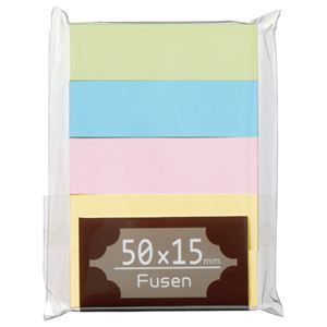 まとめ TANOSEE ふせん 50×15mm パステルアソート 1パック 5冊 ×20セット